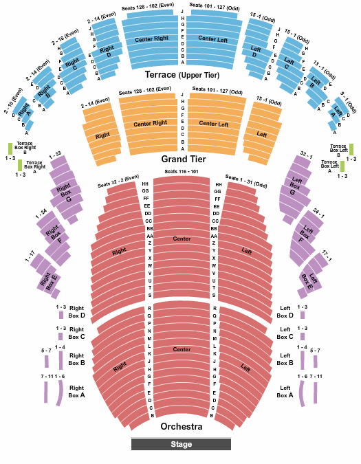 Seating chart for Meyerhoff Symphony Hall